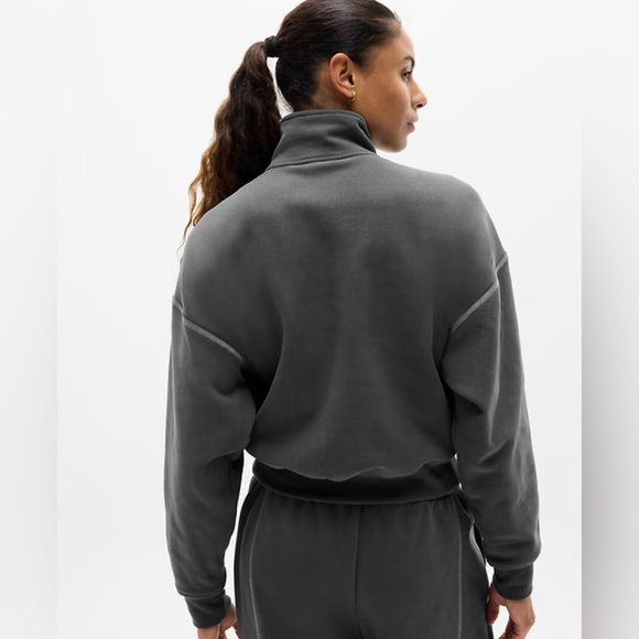Athleta Forever Fleece 1/2 Zip High Hip Sweatshirt - Picture 6 of 14